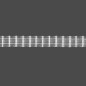 Taśma ołówek 2,5cm, marszczenie 1:2, transparentna z białym sznurkiem, 2.25.200.2