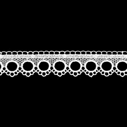 Koronka gipiurowa, wysokość 4cm, kolor 001 biały