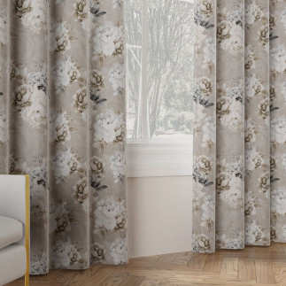 Peoni tkanina dekoracyjna velvet, 140cm, kolor 003 beżowy