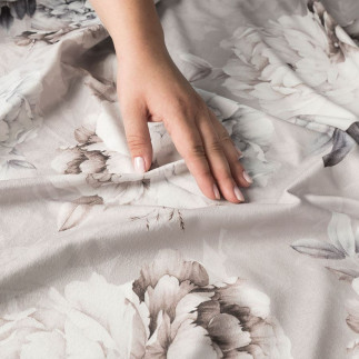 Peoni tkanina dekoracyjna velvet, 140cm, kolor 003 beżowy