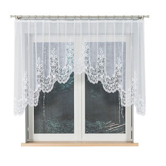 Berenika firanka żakardowa gotowa, szerokość 300 x wysokość 120cm, kolor 001 biały
