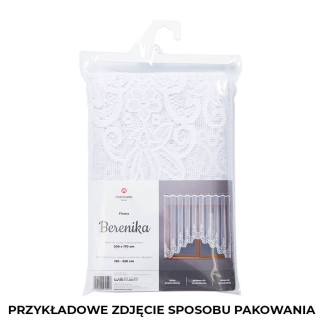 Berenika firanka żakardowa gotowa, szerokość 300 x wysokość 120cm, kolor 001 biały