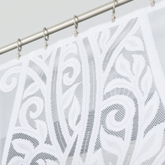 Pola firanka żakardowa gotowa, szerokość 300 x wysokość 120cm, kolor 001 biały