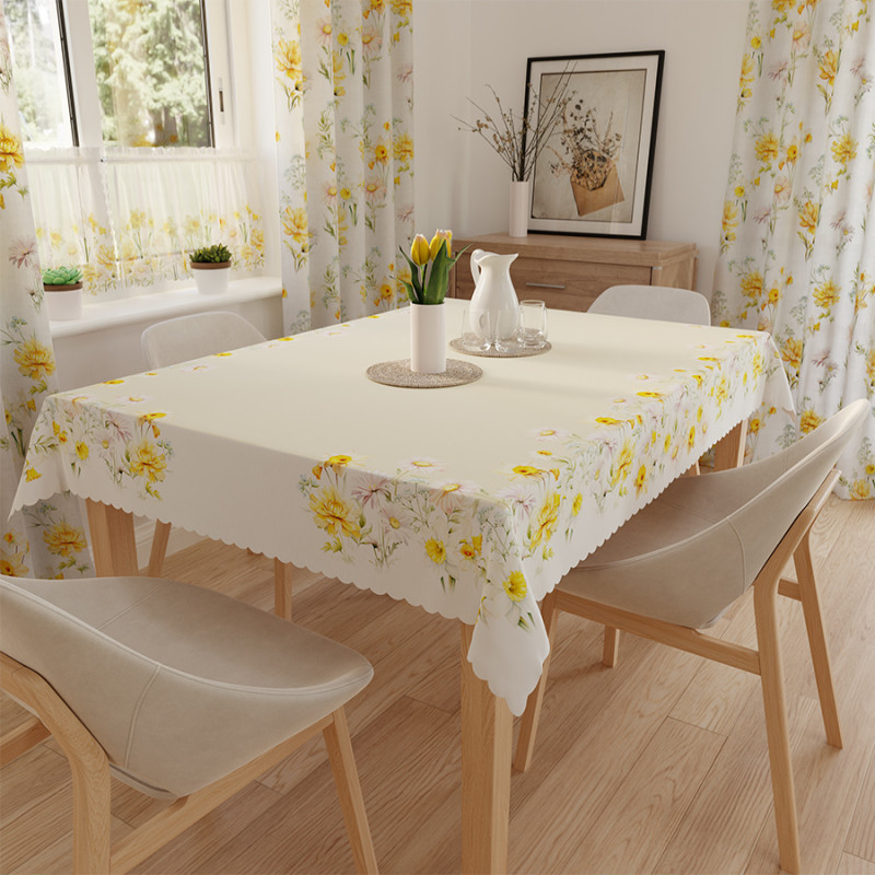 Wiosenna polana obrus Nina wodoodporny beżowy 140x180cm EAN: 5907693271715