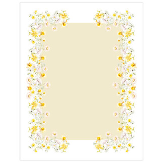 Wiosenna polana obrus nina wodoodporna, 140x180cm, kolor 002 beżowy