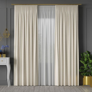 Velvet tkanina dekoracyjna, wysokość 300cm, kolor 056 ecru