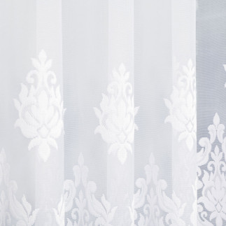 Ludmiła firanka żakardowa gotowa, szerokość 600 x wysokość 160cm, kolor 001 biały