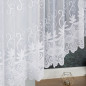 Jowita firanka żakardowa gotowa ze wzorem pasowym, szerokość 400 x wysokość 150cm, kolor 001 biały