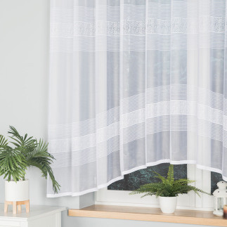 Klaudyna firanka żakardowa gotowa, szerokość 300 x wysokość 160cm, kolor 001 biały