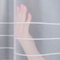 Firanka żakardowa ze wzorem pasowym, wysokość 160cm, kolor biały