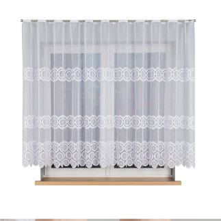 Firanka żakardowa, wysokość 150cm, kolor 001 biały