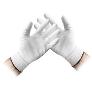 Rękawice wampirki  pu białe rozmiar 10