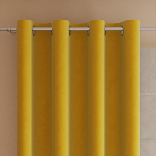Velvi zasłona gotowa na przelotkach, szerokość 140 x wysokość 250cm, kolor 009 żółty