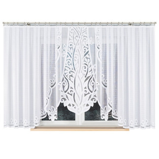 Pola firanka żakardowa gotowa, szerokość 500 x wysokość 160cm, kolor 001 biały