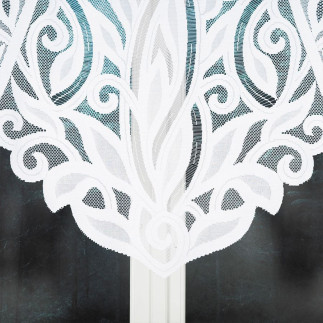 Pola firanka żakardowa gotowa, szerokość 250 x wysokość 130cm, kolor 001 biały