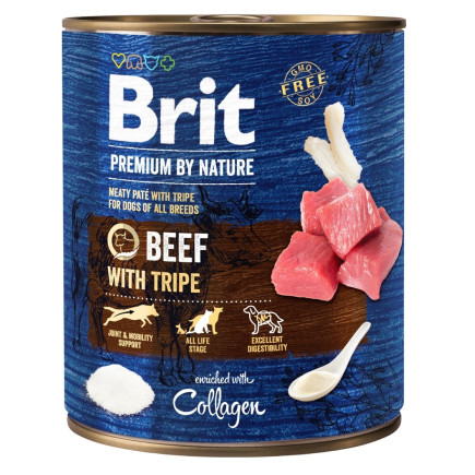 Brit premium by nature beef with tripe - mokra karma dla psa - 800 g