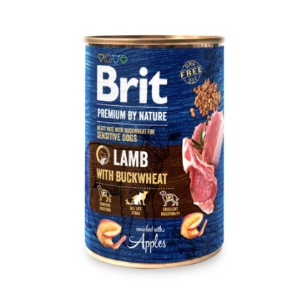 Brit premium by nature lamb with buckwheat - mokra karma dla psa - 400 g