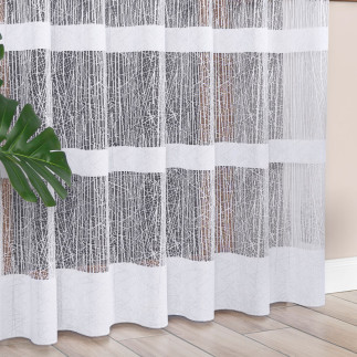 Wiktoria firanka żakardowa gotowa na prosto, szerokość 200 x wysokość 250cm, kolor 001 biały