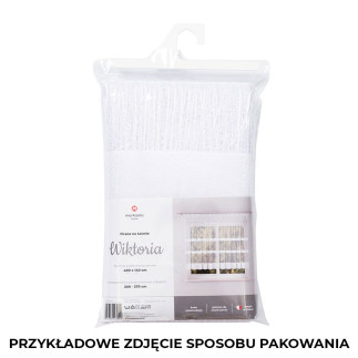 Wiktoria firanka żakardowa gotowa na prosto, szerokość 200 x wysokość 250cm, kolor 001 biały