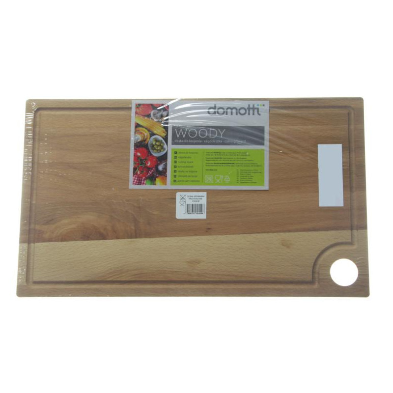 Deska do krojenia drewniana prostokątna z rączką Woody 37 x 22 cm