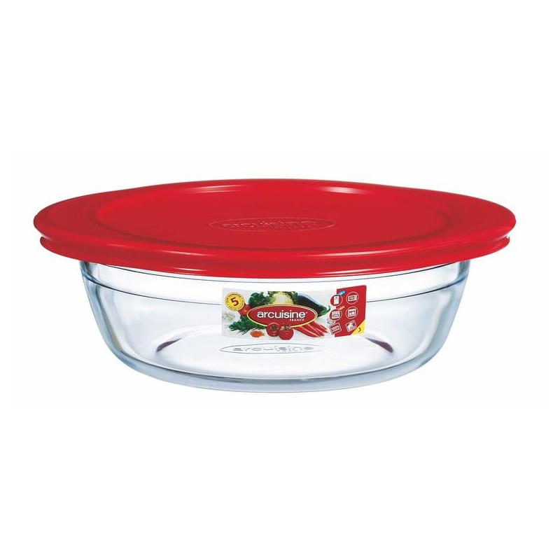 Naczynie żaroodporne okragłe z plastikową pokrywą C'N'S 18 cm OCUISINE