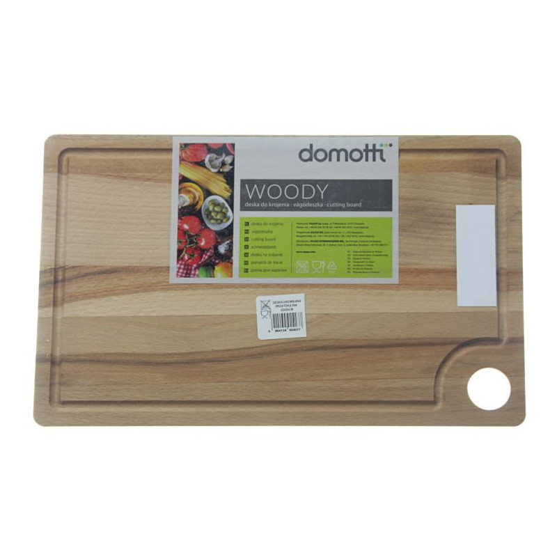Deska do krojenia drewniana prostokątna z rączką Woody 32 x 20 cm