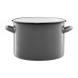 Garnek emaliowany prosty szary Emalia Olkusz 24 cm 7 l