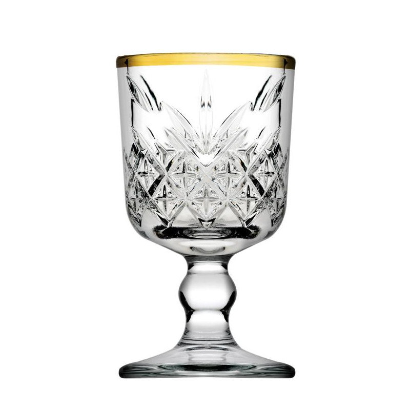 Komplet 6 kieliszków Timeless Gold do wódki na nóżce 60 ml