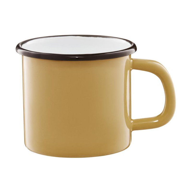 Kubek emaliowany 9 cm 0,5 l musztardowy EMALIA OLKUSZ