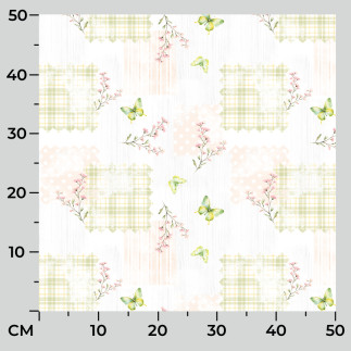 Wiosenny patchwork tkanina dekoracyjna nina wodoodporna, 160cm, kolor 001