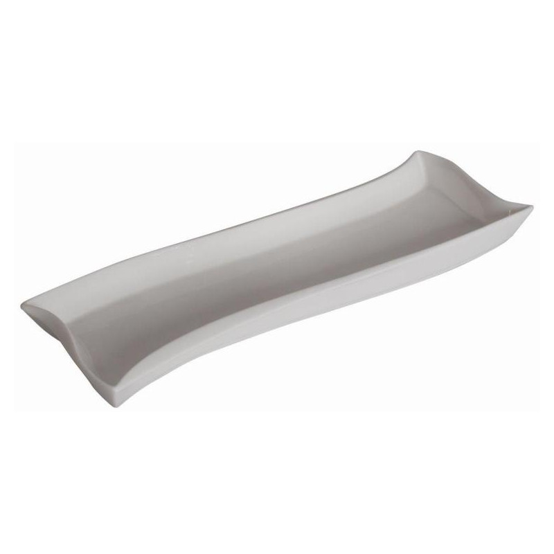 Półmisek Salsa Fala 30 x 10 cm biały AMBITION