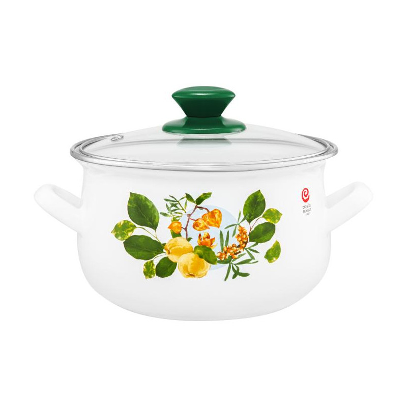 Garnek emaliowany z pokrywką Pigwa 18 cm 2,9 l