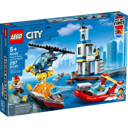 Lego city 60308 akcja nadmorskiej policji i strażaków