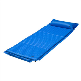 Mata samopompująca z poduszką nils camp nc4001 niebieska - 3.8 cm