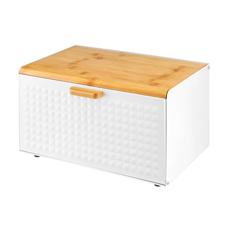 Chlebak z bambusową pokrywą Scandi kremowy 35,5 x 21,5 cm Chlebak z bambusową pokrywą Scandi kremowy 35,5 x 21,5 cm