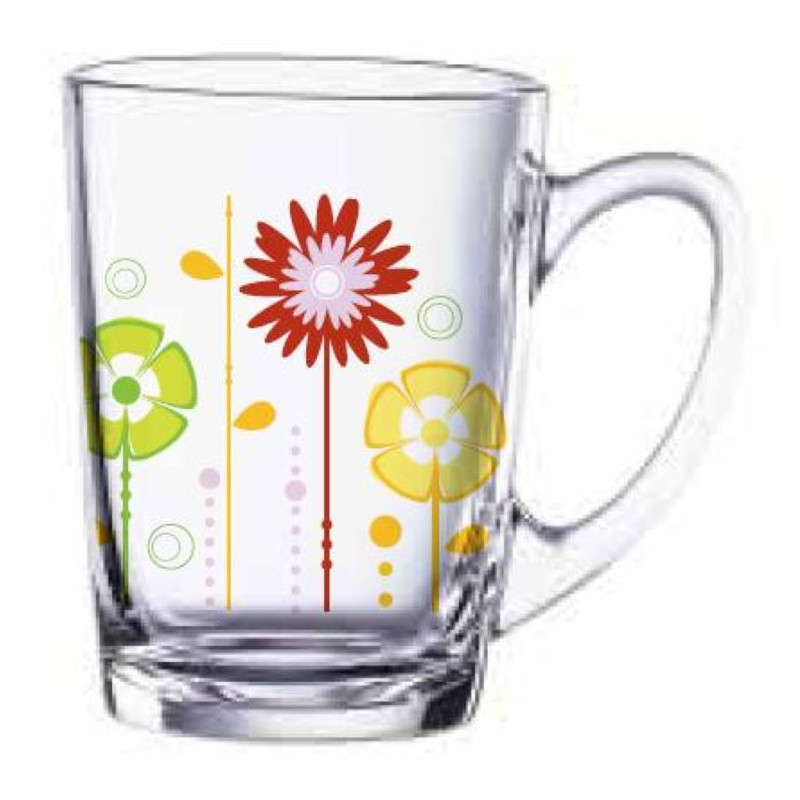 Kubek szklany 320 ml. New Morning Fun Flower LUMINARC Kubek szklany 320 ml. New Morning Fun Flower LUMINARC