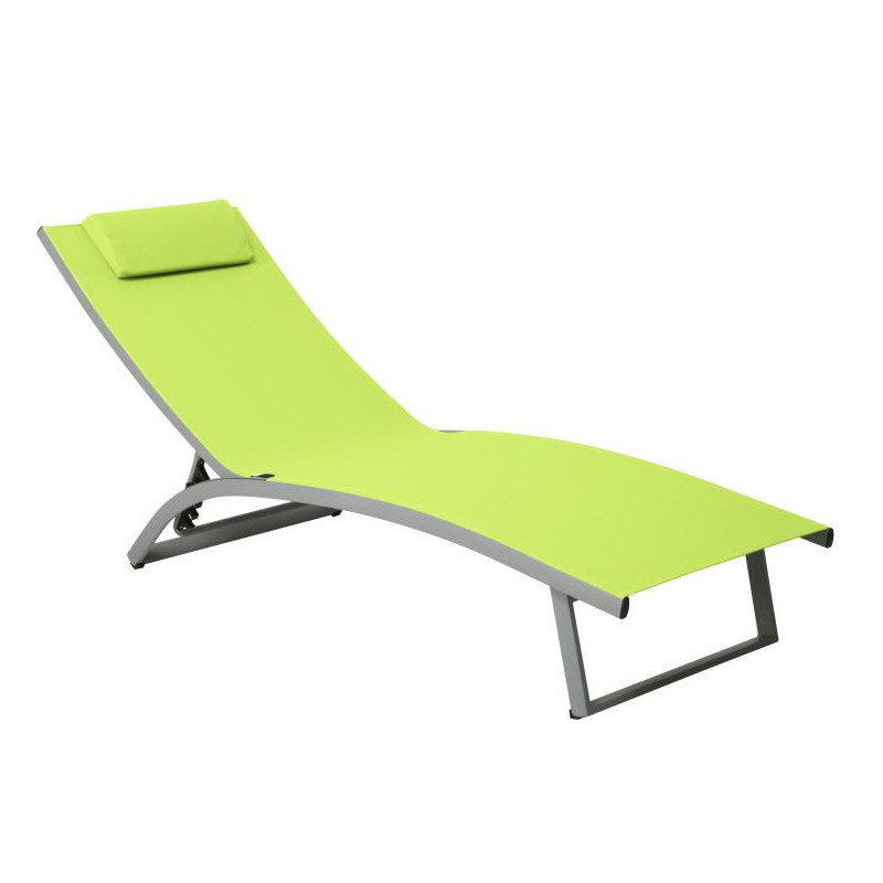 Łóżko plażowe Summer 5-pozycyjne limonka PATIO