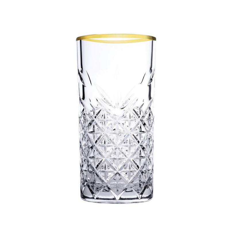 Komplet 4 wysokich szklanek Timeless Gold 295 ml PASABAHCE