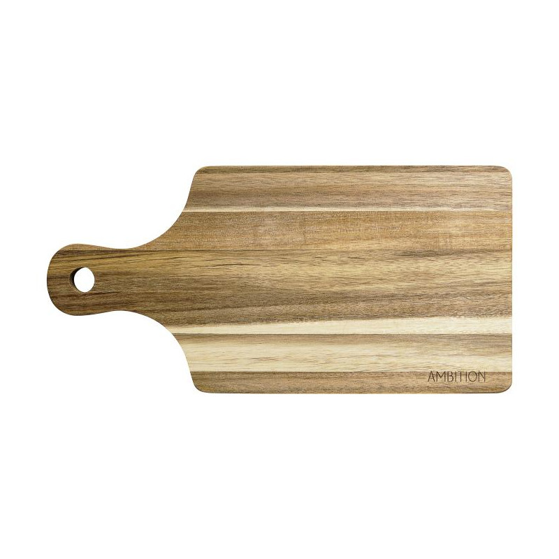 Deska akacjowa do krojenia Parma 32,5 x 16 x 1,5 cm z uchwytem AMBITION