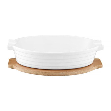 AM-BLANC NACZYNIE PORC Z BAMB PODS OWAL 24X17CM