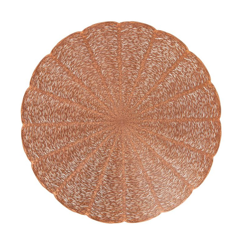 Mata stołowa Glamour PVC/PS Okrągła 38 cm miedziany AMBITION