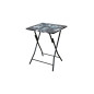 Stolik turystyczny Flower Black 60 x 60 cm PATIO
