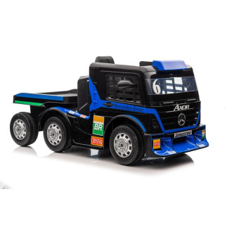 Auto Na Akumulator Mercedes + Naczepa XMX622B Granatowy LCD