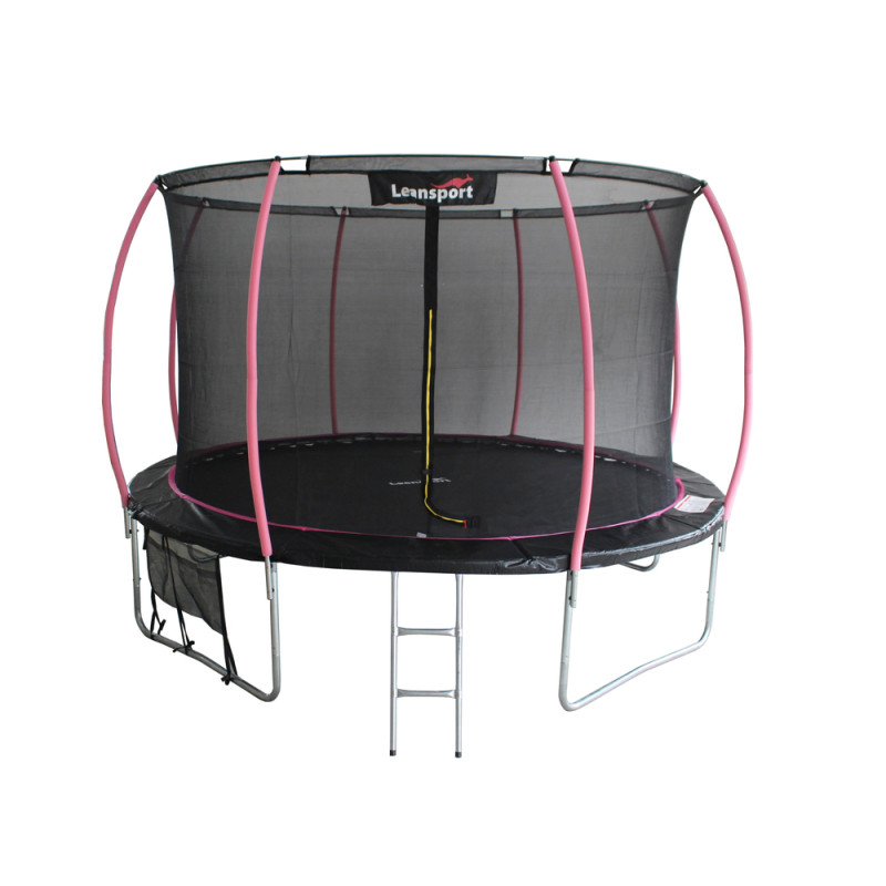 Trampolina LEAN Sport Max 12ft Czarno-Różowa Trampolina LEAN Sport Max 12ft Czarno-Różowa