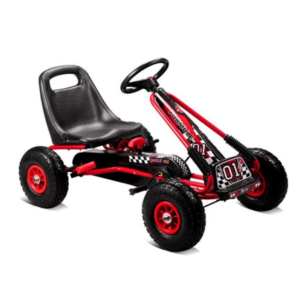 Gokart Czerwony A-15 z Pompowanymi Kołami EAN: 5902808150701