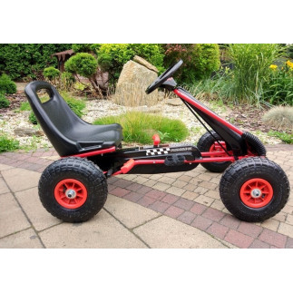 Gokart Czerwony A-15 Pompowane Koła