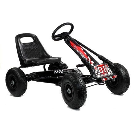 Gokart Czarny A-15 Pompowane Koła