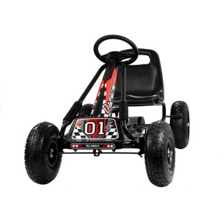 Gokart Czarny A-15 Pompowane Koła