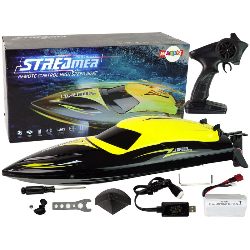 Motorówka r/c 2,4g żółta 35 km/h EAN: 5905515357425 - szybka zabawa na wodzie!