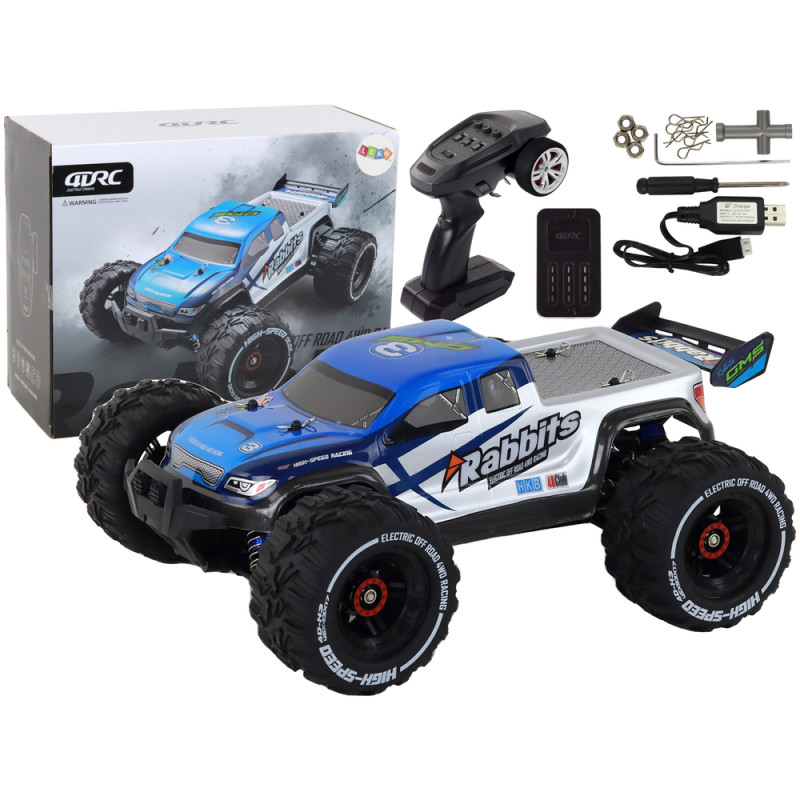 Samochód terenowy Rabbits RC 4x4 niebieski z EAN: 5905679078716 - zdalnie sterowany off-road dla małych odkrywców!